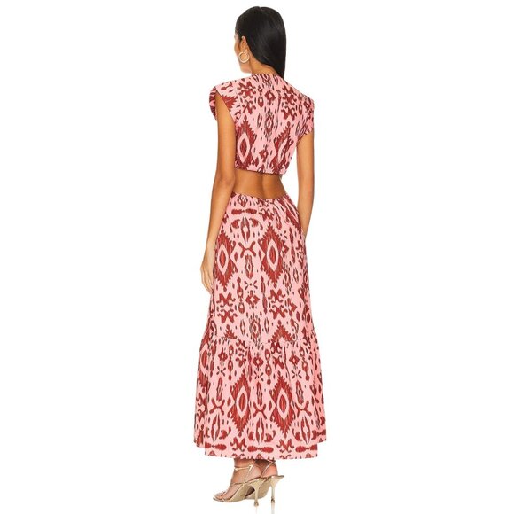 Steve Madden Got Your Batik Dress in Burnt Umber Medium New Womens Gown Maxi - Picture 2 of 12